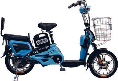 Step-Through Electric Bicycle with Passenger Seat