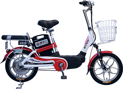 Step-Through Frame Electric Bicycle with Basket and Rack