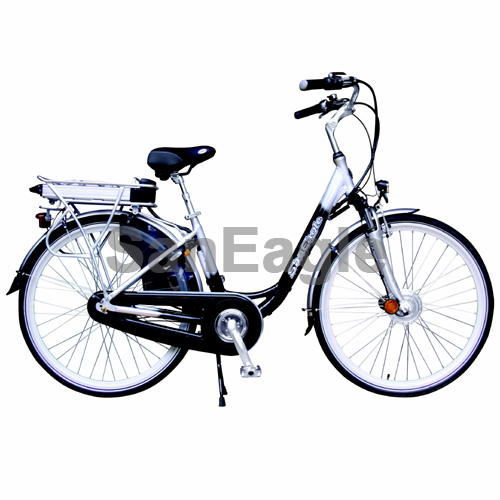 Step-Through Electric Bicycle with Integrated Lights