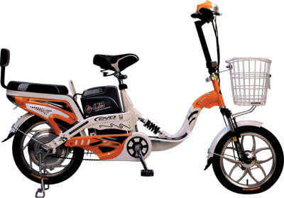 Step-Through Frame Electric Bicycle with Basket