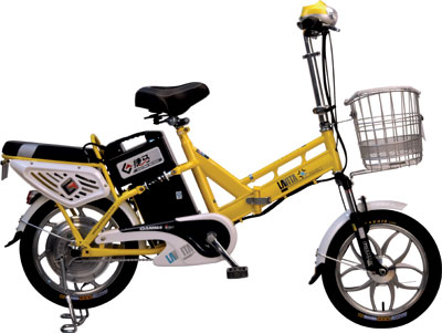 Step-Through Frame Electric Bicycle with Front Basket