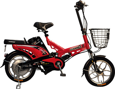 Folding Step-Through Electric Bicycle with Integrated Battery