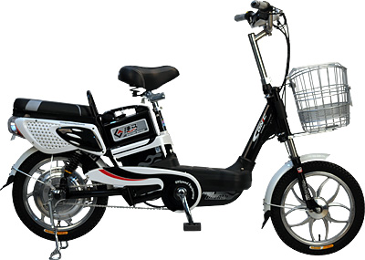 Electric Step-Through Bicycle with Basket and Storage
