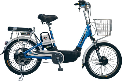 Step-Through Electric Bicycle with Integrated Battery