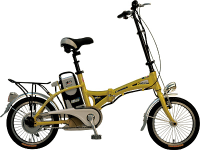 Electric Folding Bicycle with Step-Through Frame