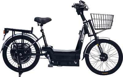 Step-Through Frame Electric City Bicycle with Integrated Lighting