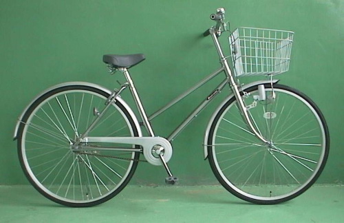 Step-Through Electric City Bicycle with Integrated Lighting