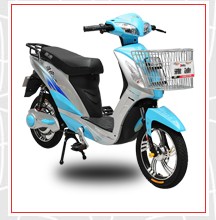 Step-Through Frame Electric City Bike with Basket