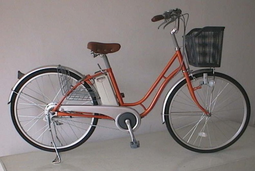 Step-Through Frame Electric City Bicycle with Basket and Rack