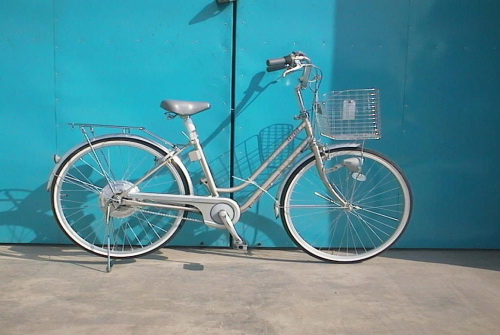 Step-Through Electric Bicycle with Basket and Rack
