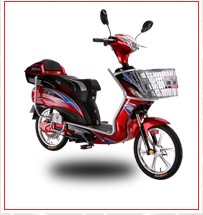 Step-Through Electric City Bicycle with Basket and Storage