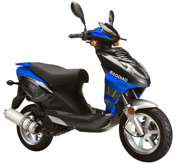 Step-Through Electric Scooter with Lights and Mirrors