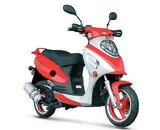 Red and Silver Electric Scooter
