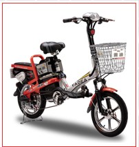 Step-Through Frame Electric Bicycle with Basket and Rack