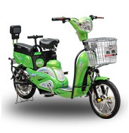 Step-Through Electric Bicycle with Basket and Rack