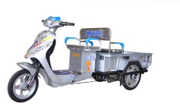 Electric Cargo Tricycle with Rear Cargo Bed