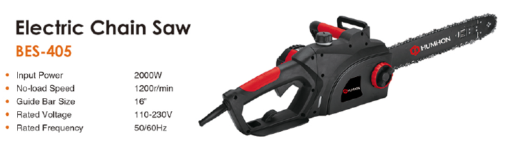 Electric Chainsaw - 16in Bar, 2000W Motor