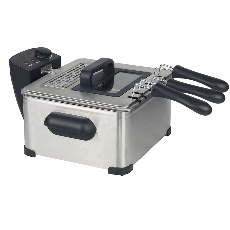 Electric Deep Fryer with Adjustable Thermostat