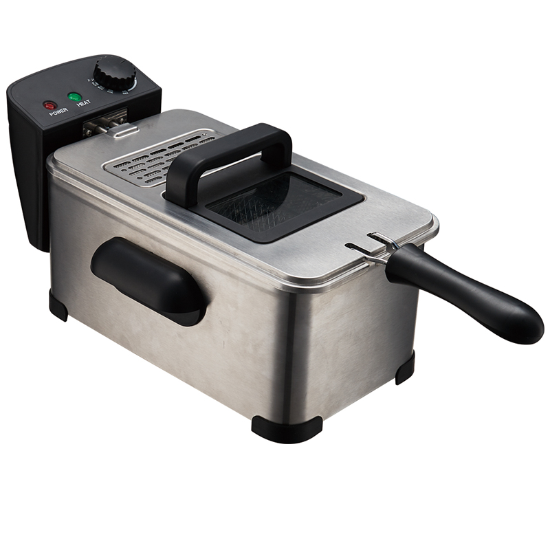Electric Deep Fryer with Adjustable Thermostat