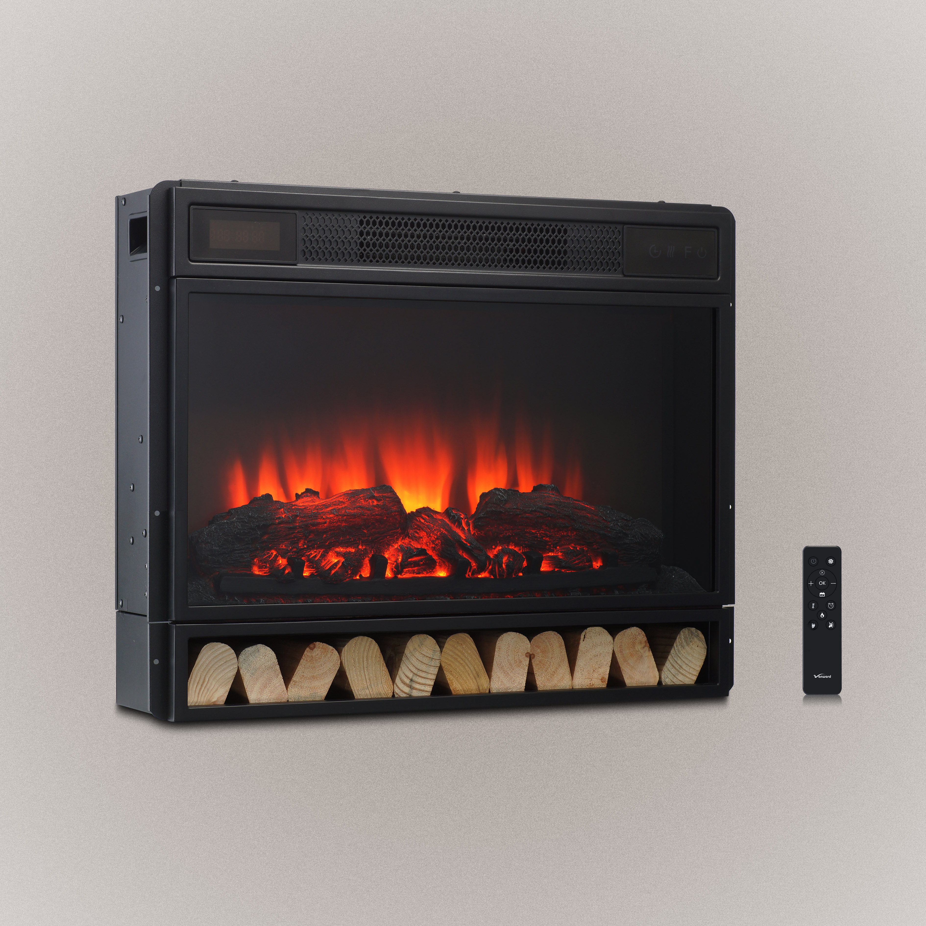Electric Fireplace with Realistic Flame Effect