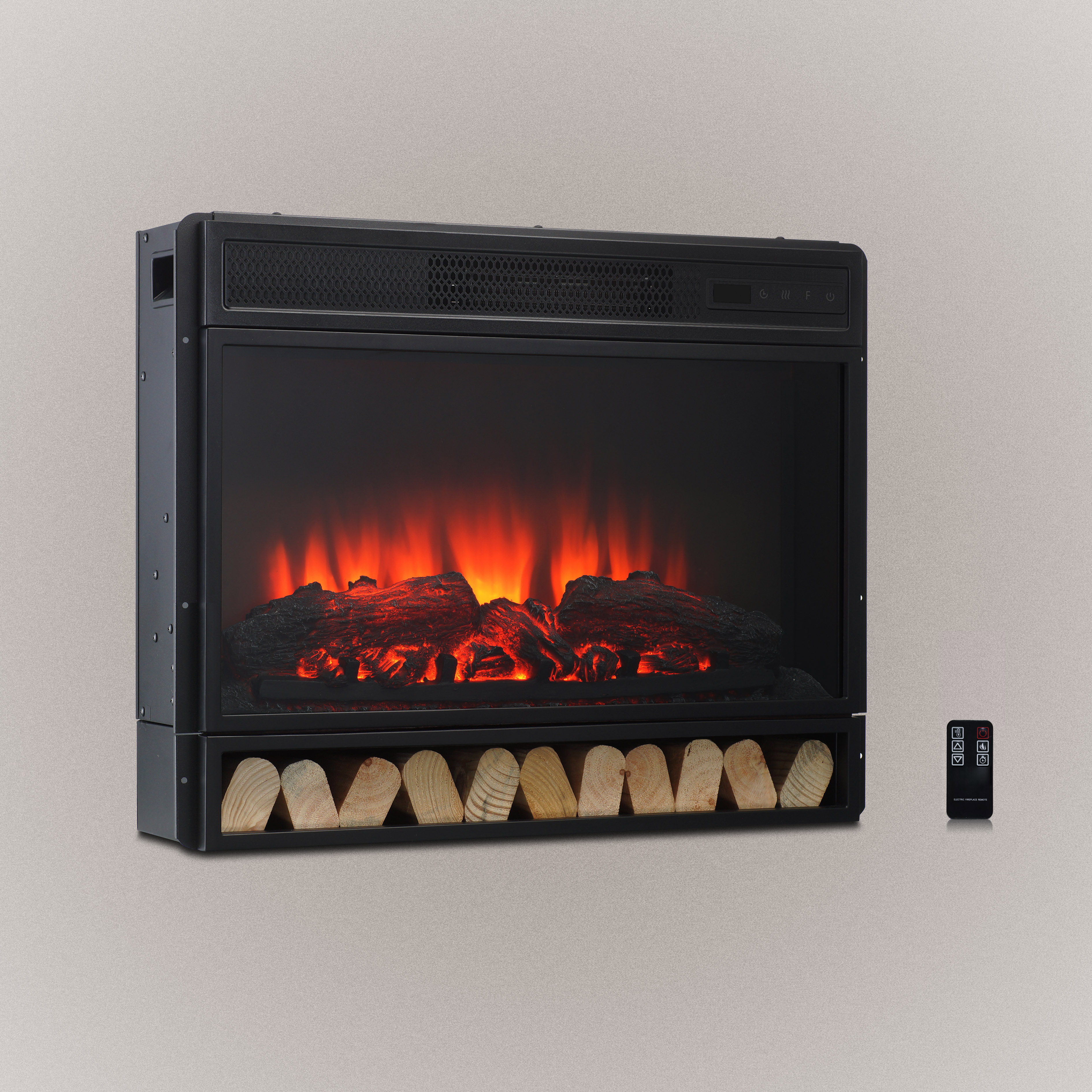 Electric Fireplace Insert with Log Set