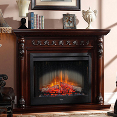 Electric Fireplace with Mantel
