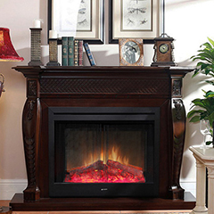 Electric Fireplace with Mantel