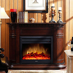 Electric Fireplace with Mantel
