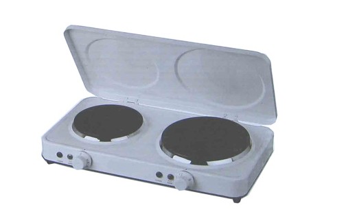 Dual Plate Electric Furnace with Hinged Lid