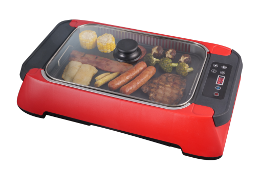 Electric Indoor Grill with Non-Stick Surface