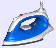 Electric Steam Iron with Adjustable Temperature
