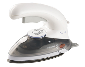 Compact Electric Travel Iron with Steam Surge