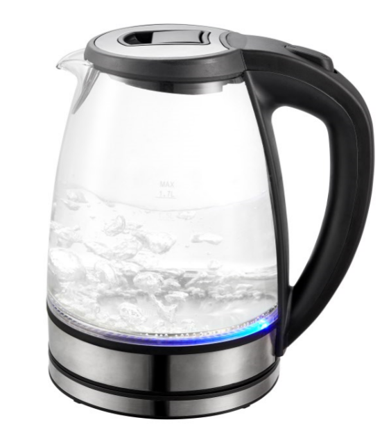 Glass Electric Kettle with Stainless Steel Base