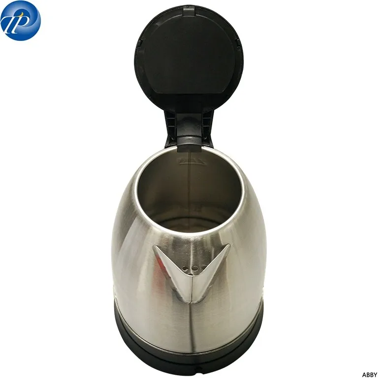Interior view of the electric kettle showing stainless steel construction