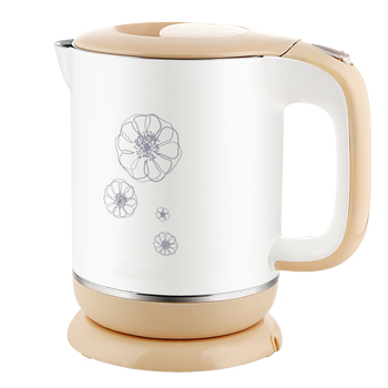 Cordless Electric Kettle with Floral Design