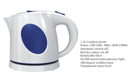 1.2L Cordless Electric Kettle with Auto Shut-Off