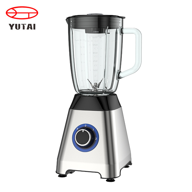 Electric Stainless Steel Kitchen Blender with Glass Jar
