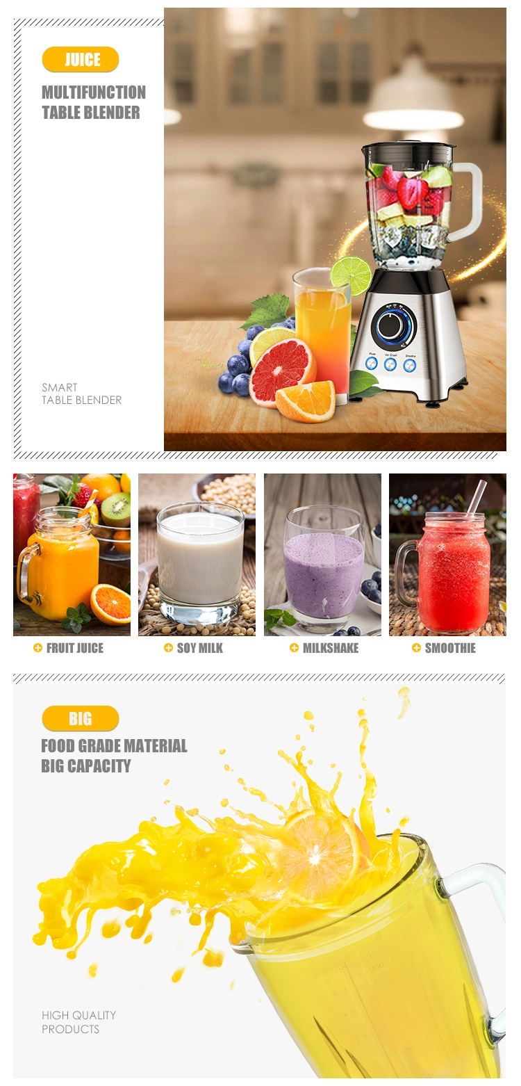 Multifunction blender preparing various drinks