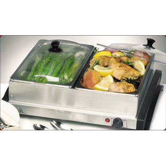 Dual Compartment Electric Food Warmer
