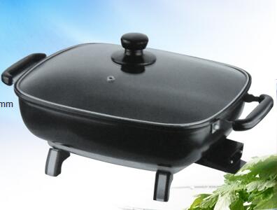 Square Electric Skillet with Glass Lid