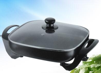 Electric Cooking Pan with Glass Lid