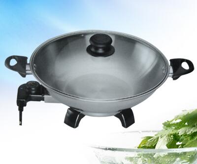 Electric Non-Stick Wok with Glass Lid