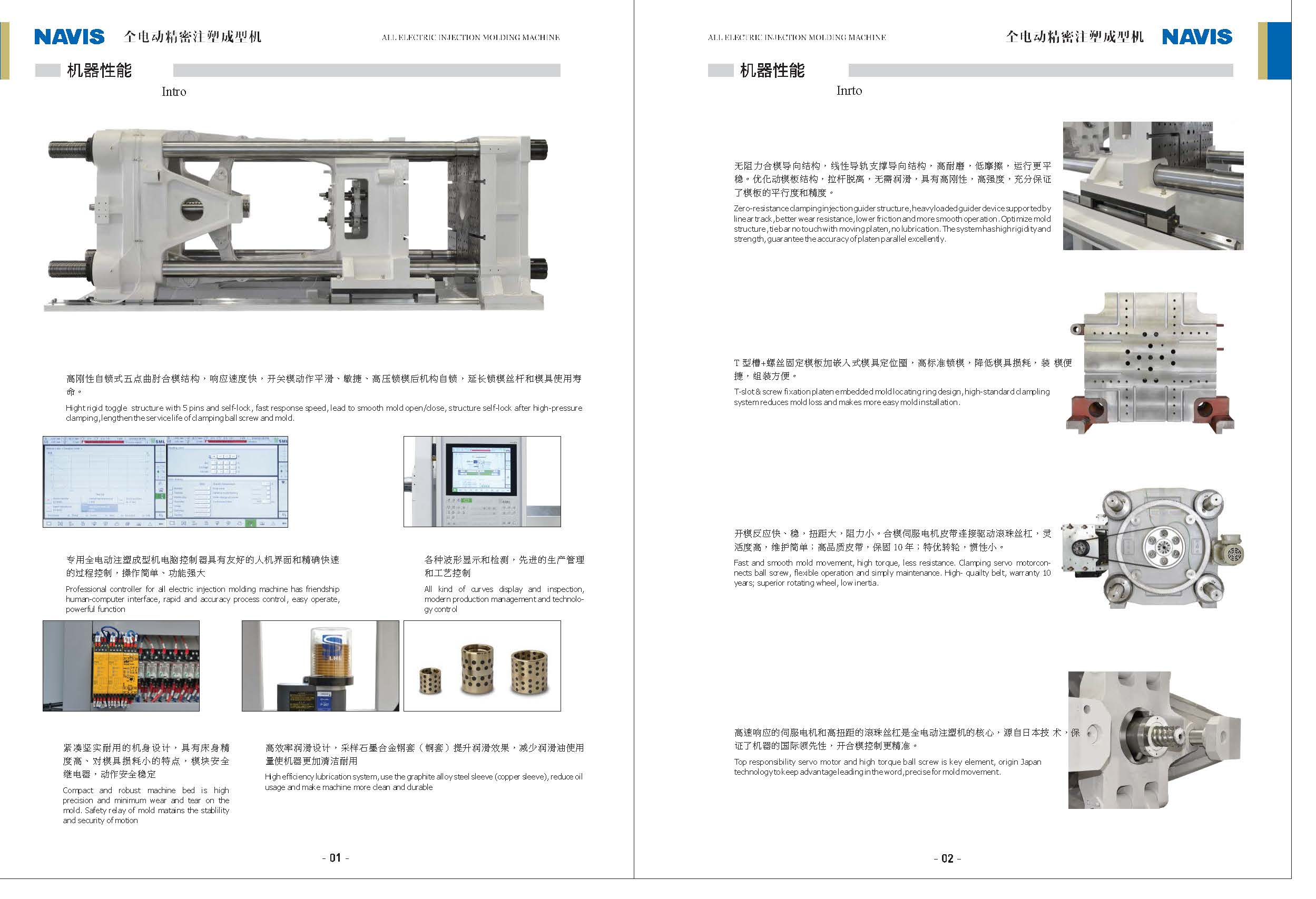 Diagram showing the zero-resistance clamping injection guider structure and toggle mechanism