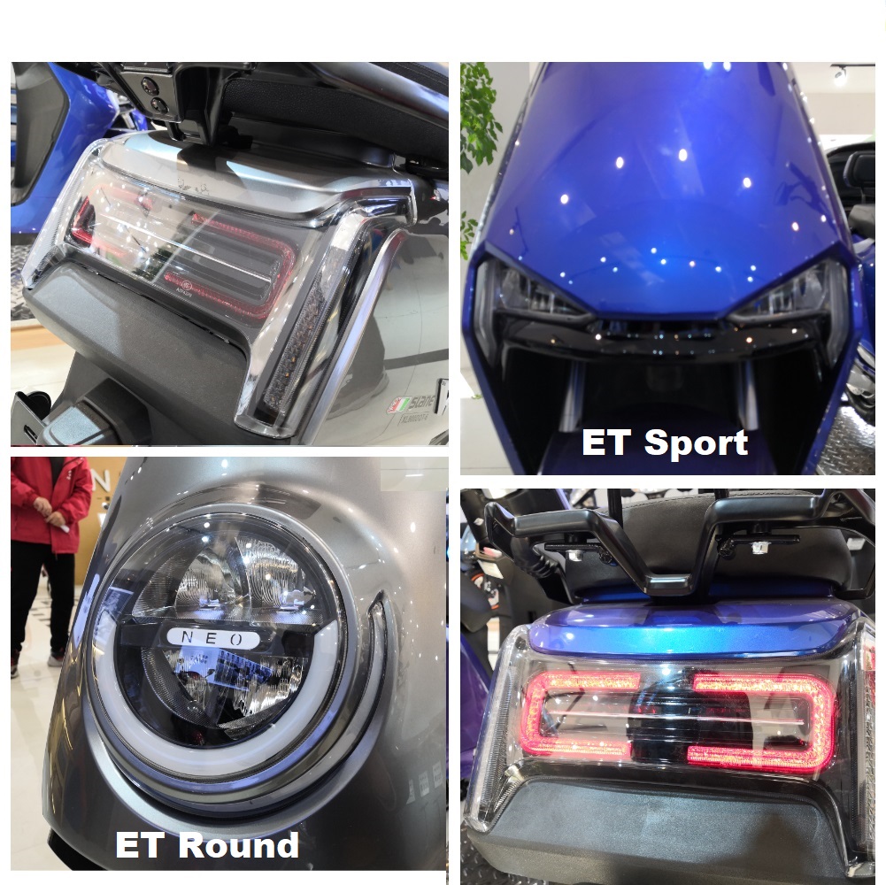 Detailed view of headlight and design configurations