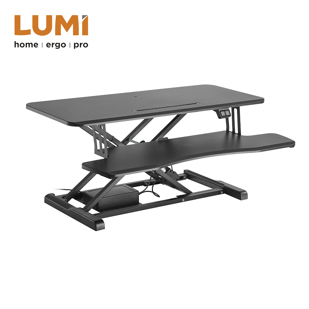 Electric Sit-Stand Desk Converter with Keyboard Tray