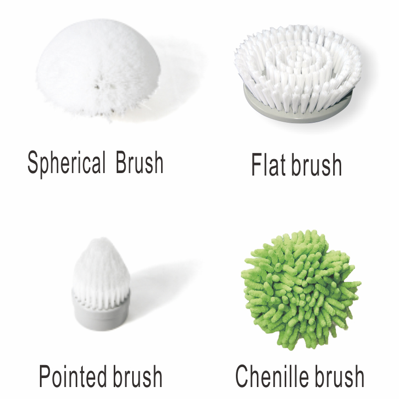 Electric Spin Power Scrubber with Interchangeable Brush Heads