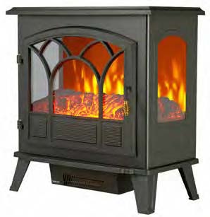 Freestanding Electric Stove with Simulated Flame