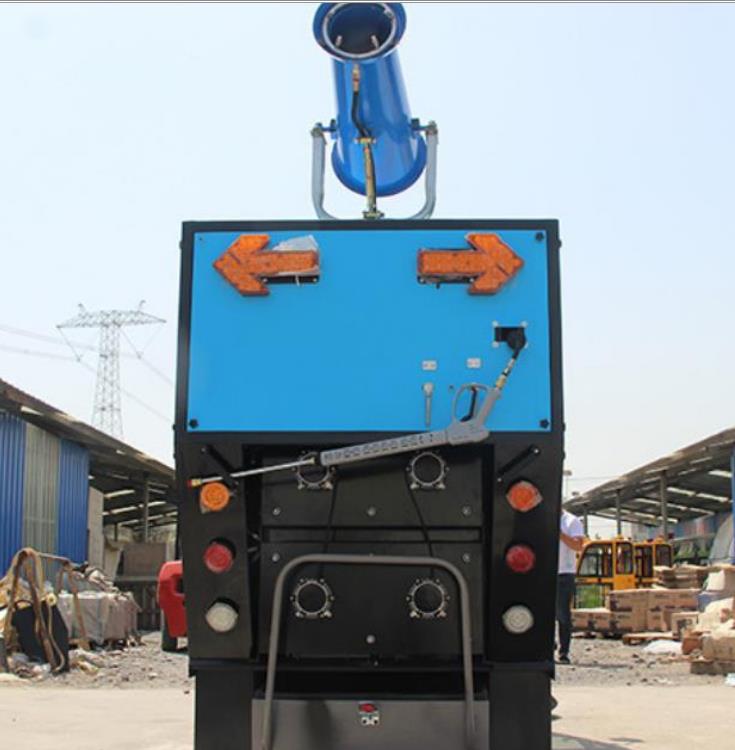 Side profile of the electric sweeper showing brush configuration