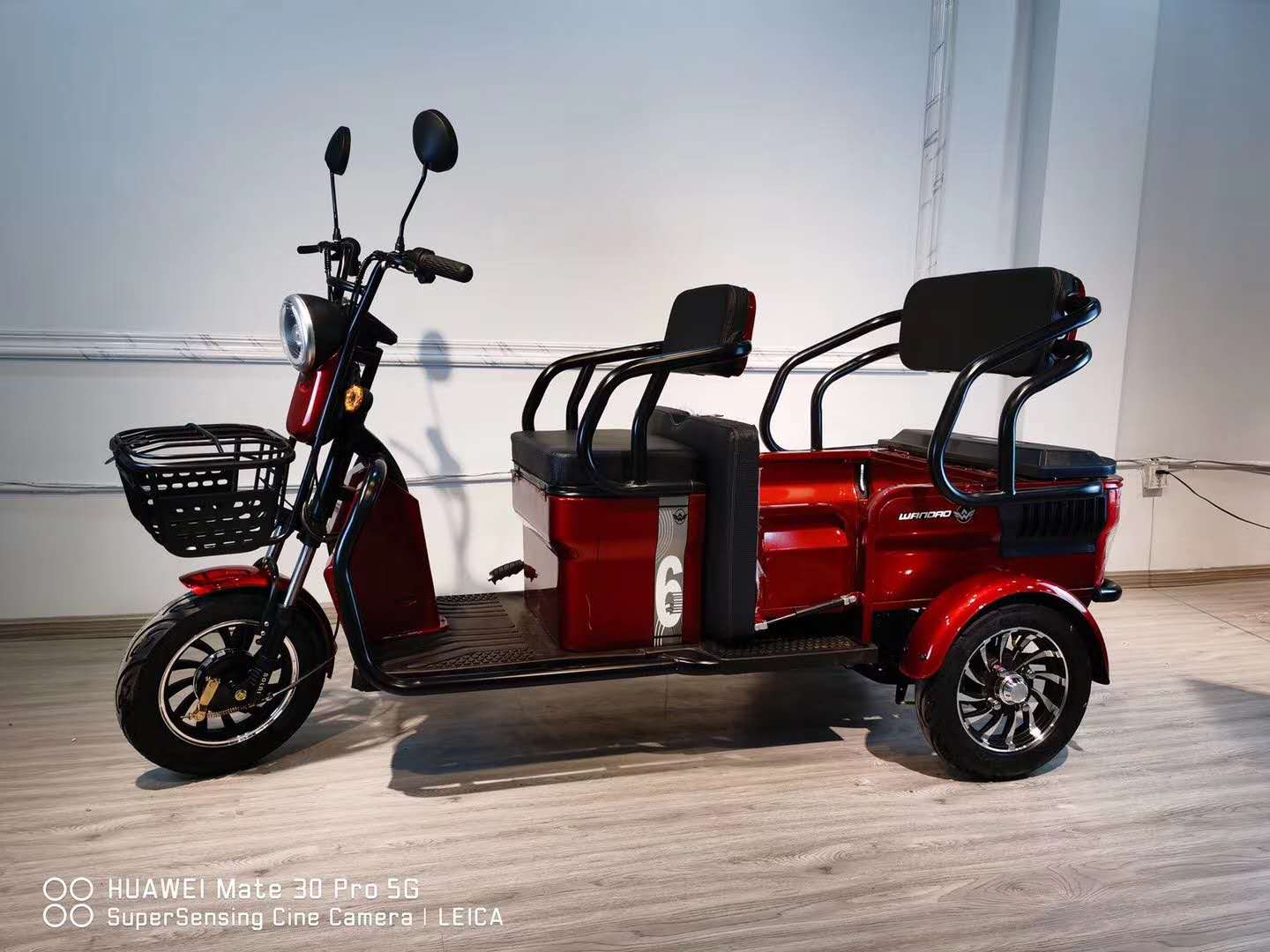 Electric Tricycle with Cargo and Passenger Capacity