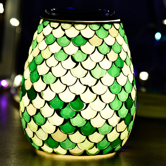 Electric Scented Wax Warmer with Decorative Glass
